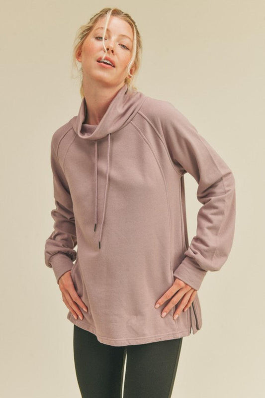 Kimberly C Drawstring Side Zip Sweatshirt