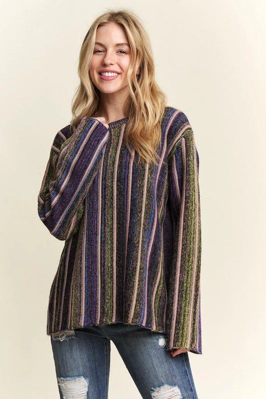 ADORA Vertical Stripe Sweater Top Carauana Store