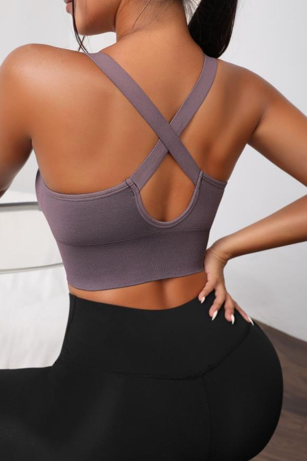 Scoop Neck Long Active Bra Carauana Store