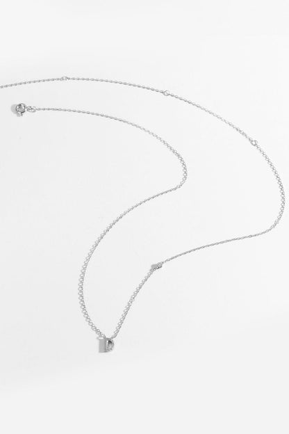 A To F Zircon 925 Sterling Silver Necklace