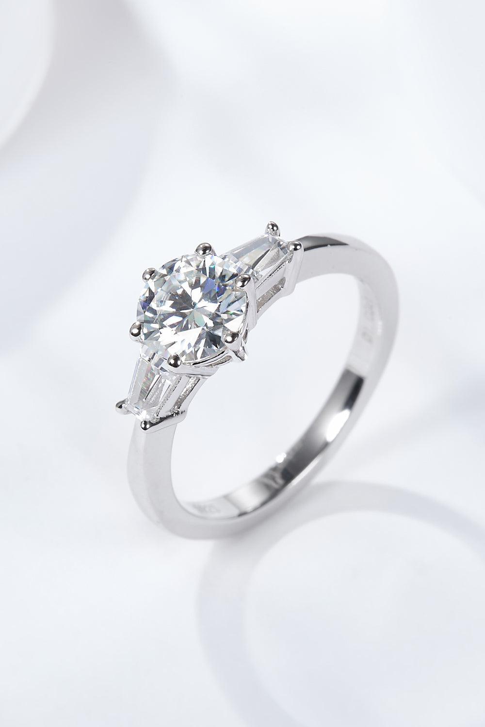 Loyal Love 1 Carat Moissanite Platinum-Plated Ring