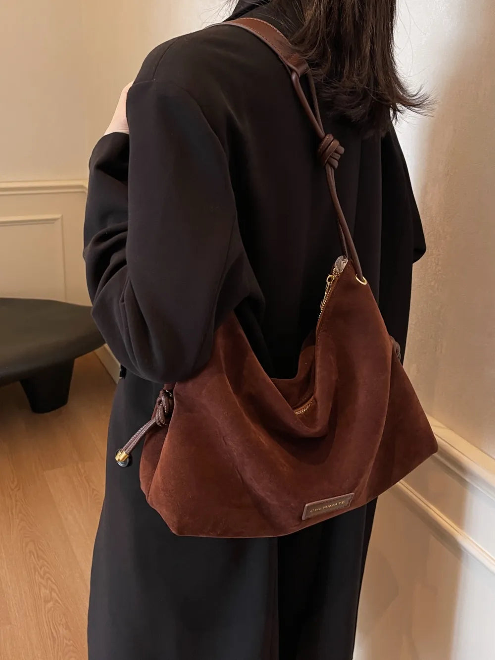 Suede Large Shoulder Bag Carauana Store