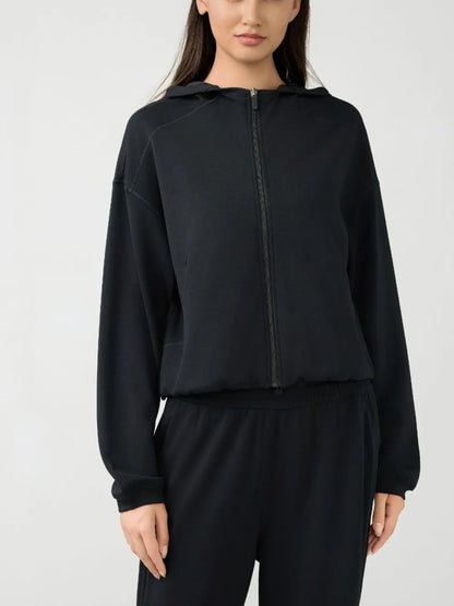 Millennia Zip Up Dropped Shouder Active Hooded Carauana Store
