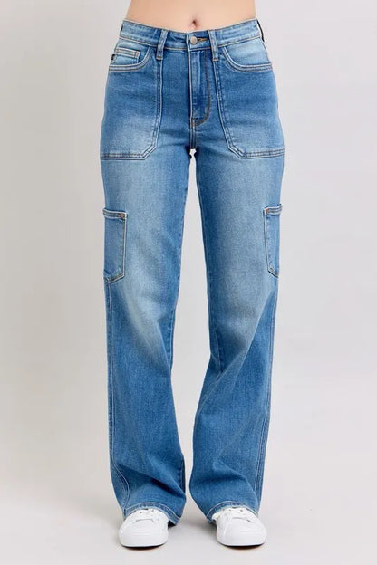 Judy Blue Full Size High Waist 90's Straight Jeans Plus Size Carauana Store