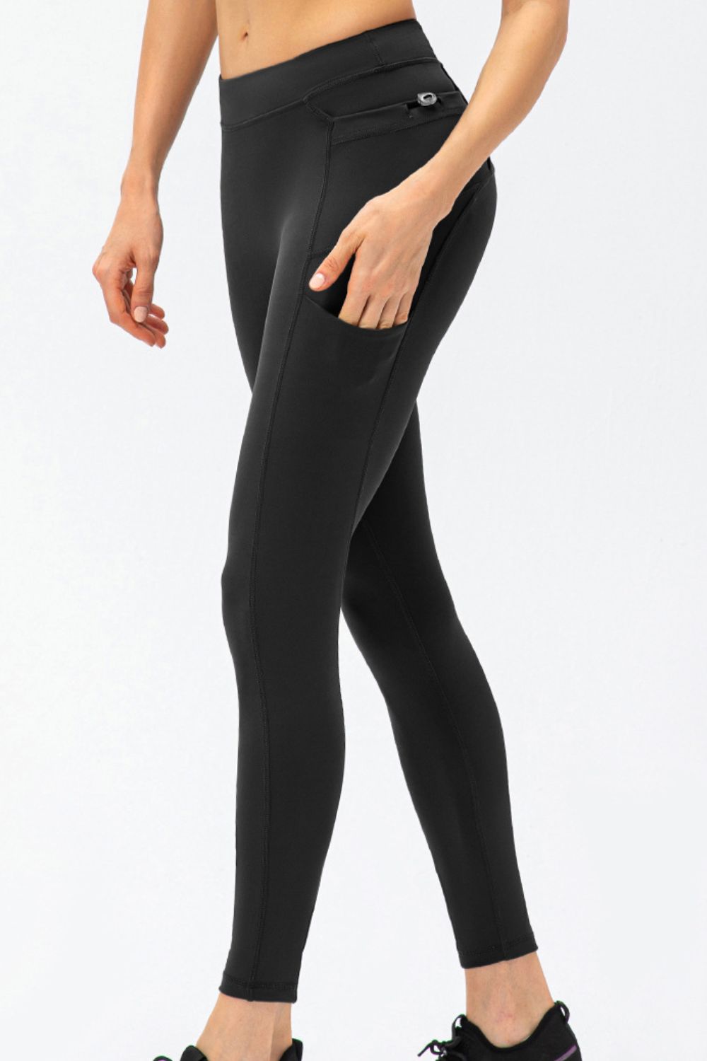 Full Size Slim Fit High Waist Long Sports Pants with Pockets Carauana Store
