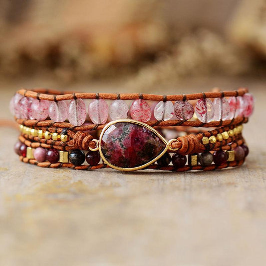 Natural Stone Layered Bracelet Carauana Store