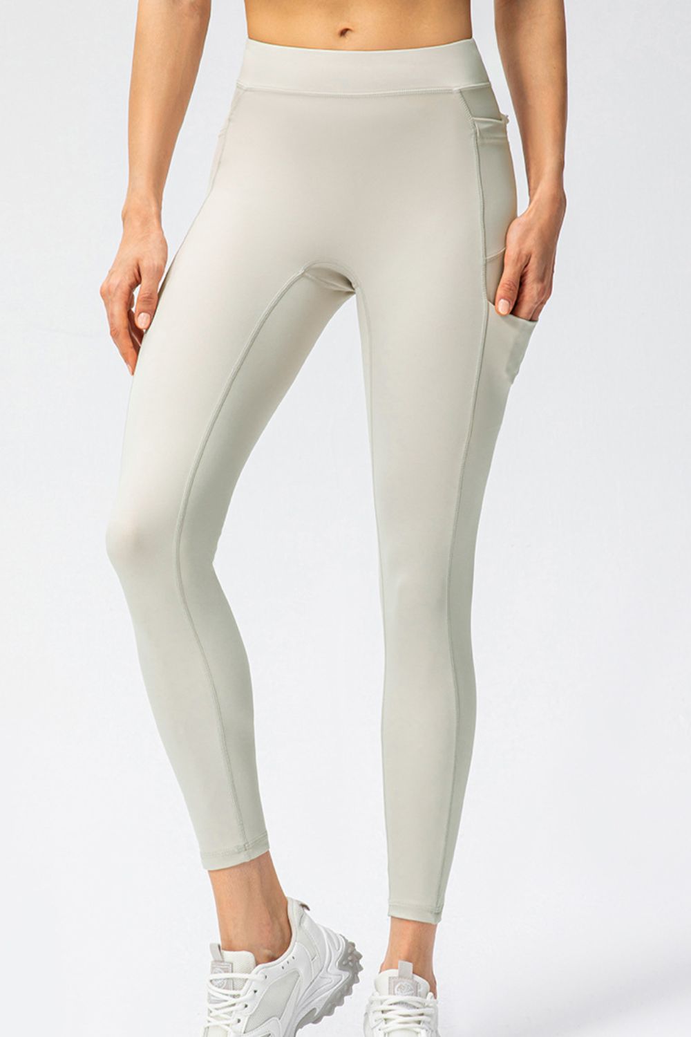 Full Size Slim Fit High Waist Long Sports Pants with Pockets Carauana Store