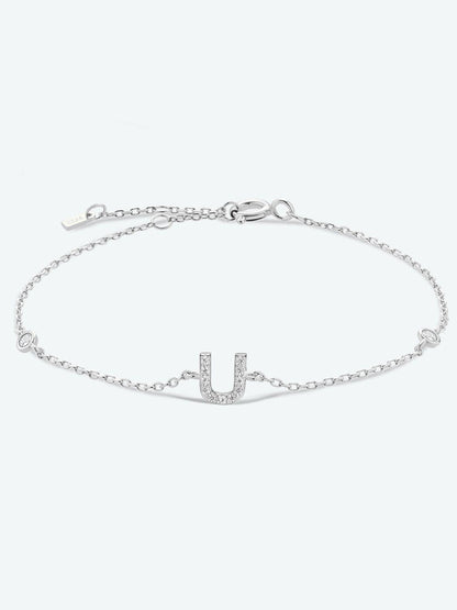 Q To U Zircon 925 Sterling Silver Bracelet