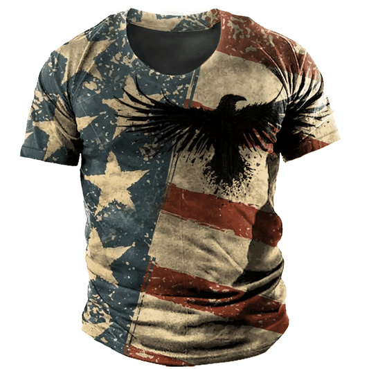 American Flag T-Shirt Short Sleeve Tee Tops Oversized XXS-6XL