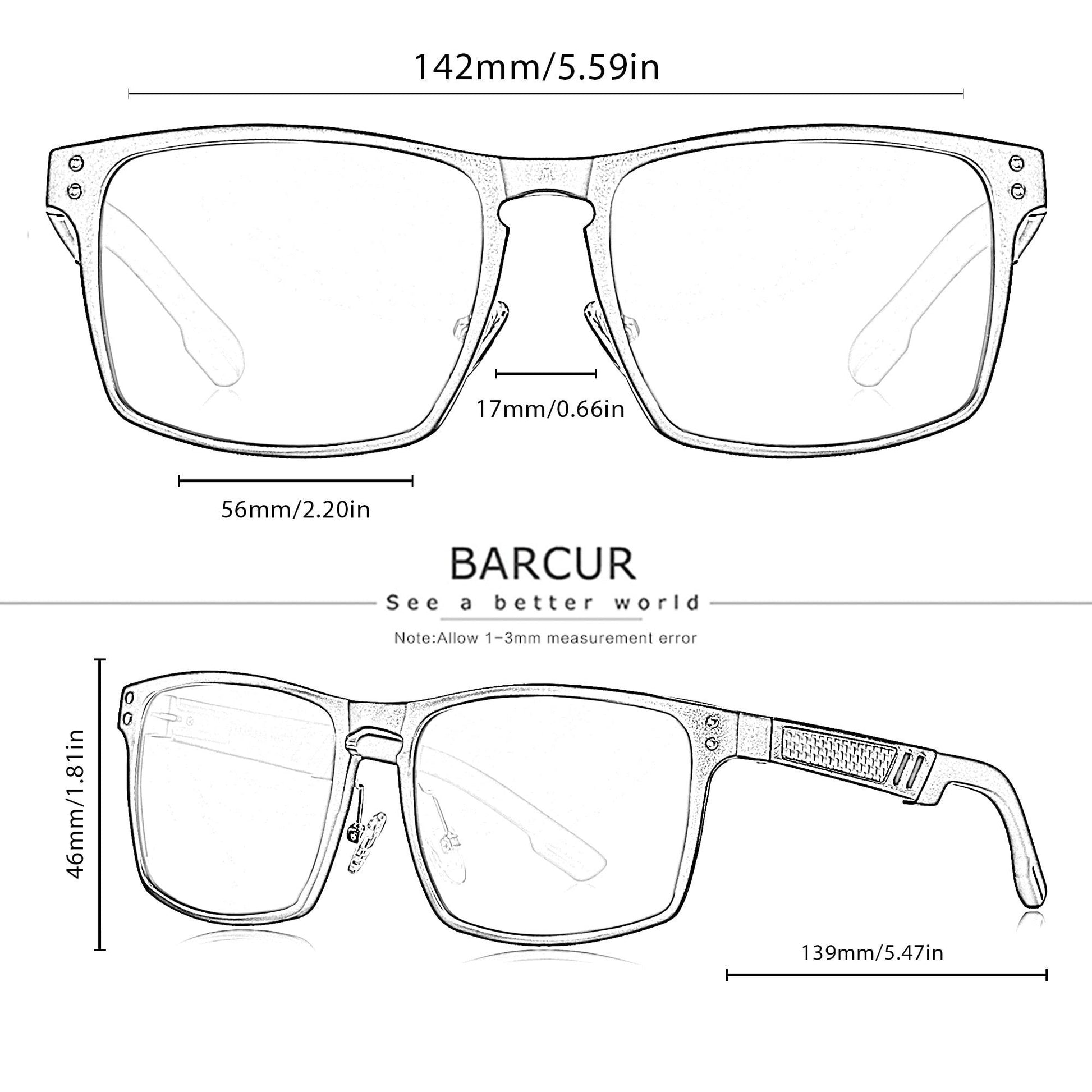 BARCUR Hot Black Goggle Male Sunglasses UV400