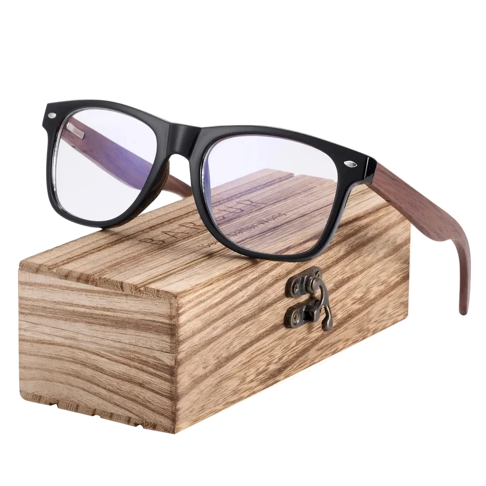 BARCUR Wood Anti Blue Ray Glasses Computer Glasses Optical Eye UV Blocking Gaming Filter Eyewear - CaRaUaNa Fashion