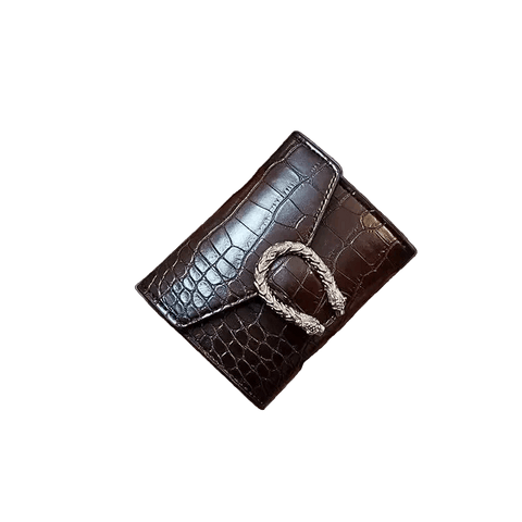 Carauana compact wallet crocodile pattern