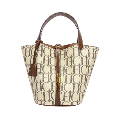 Handbag with monogram pattern