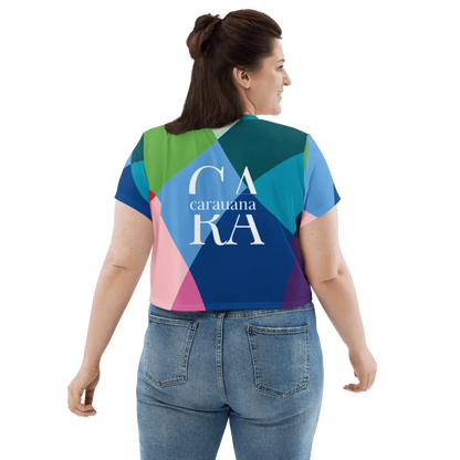 Carauana Crop Tee Blue