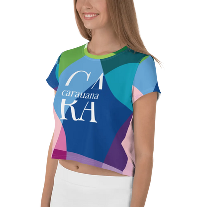 Carauana Crop Tee Blue