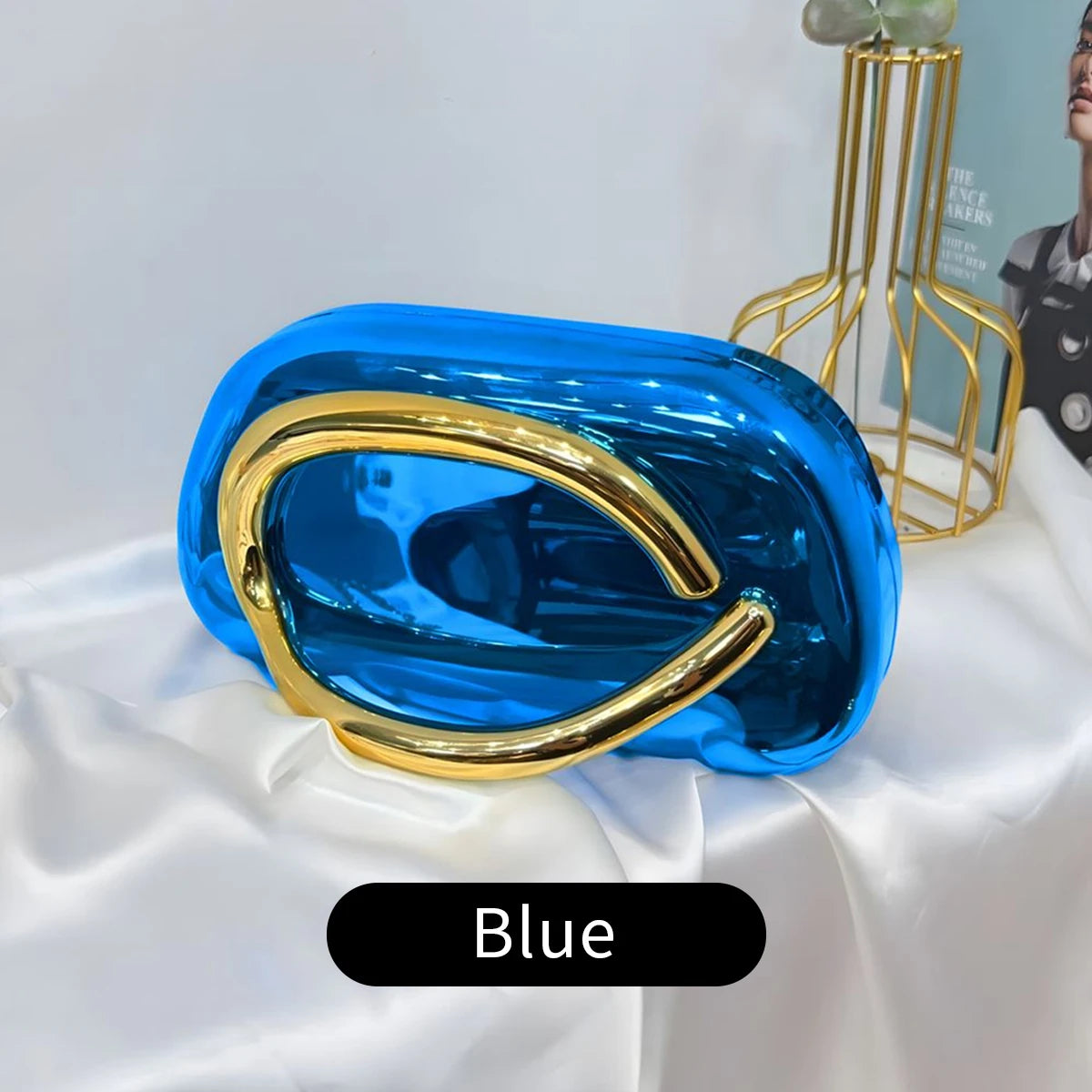 Blue Carauana Festival Clutch Bag