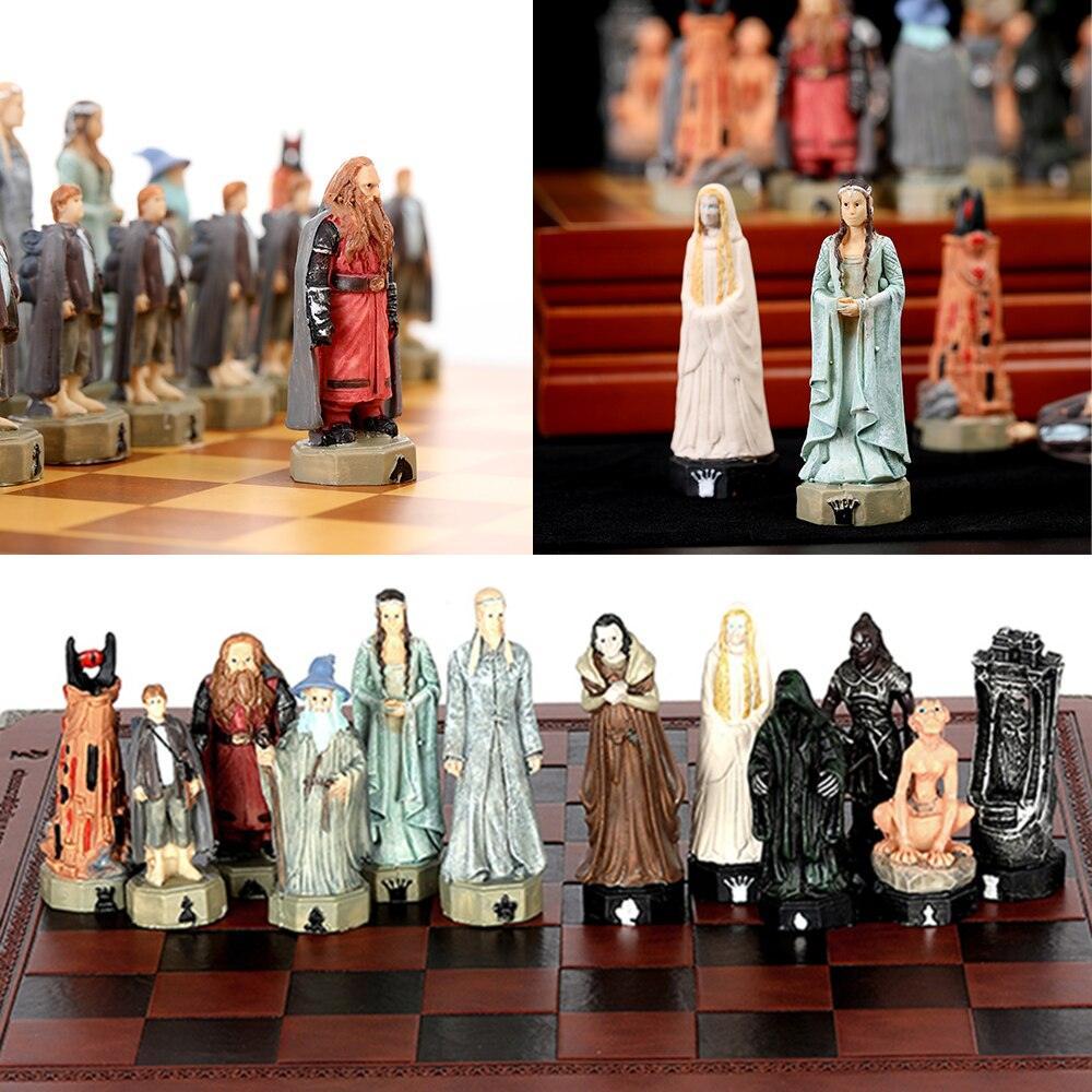 Chess Desktop Intelligence Game Movie Theme Toy Luxury Knight Hand-painted