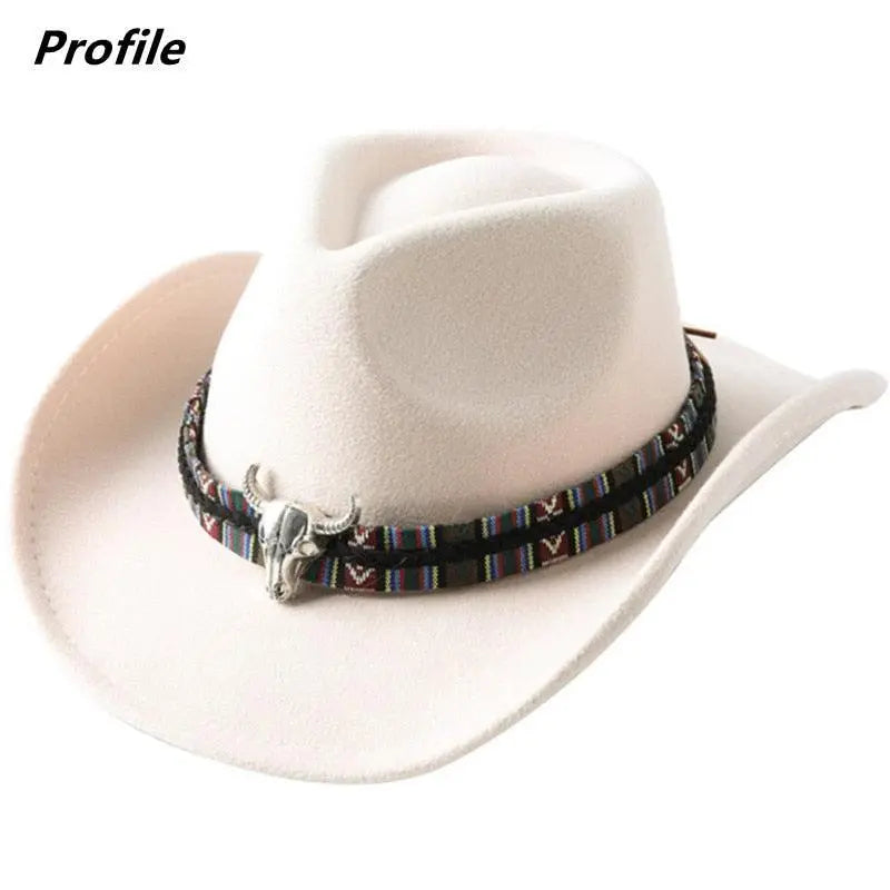 Cowboy hat monochrome felt Men and Women Carauana Store