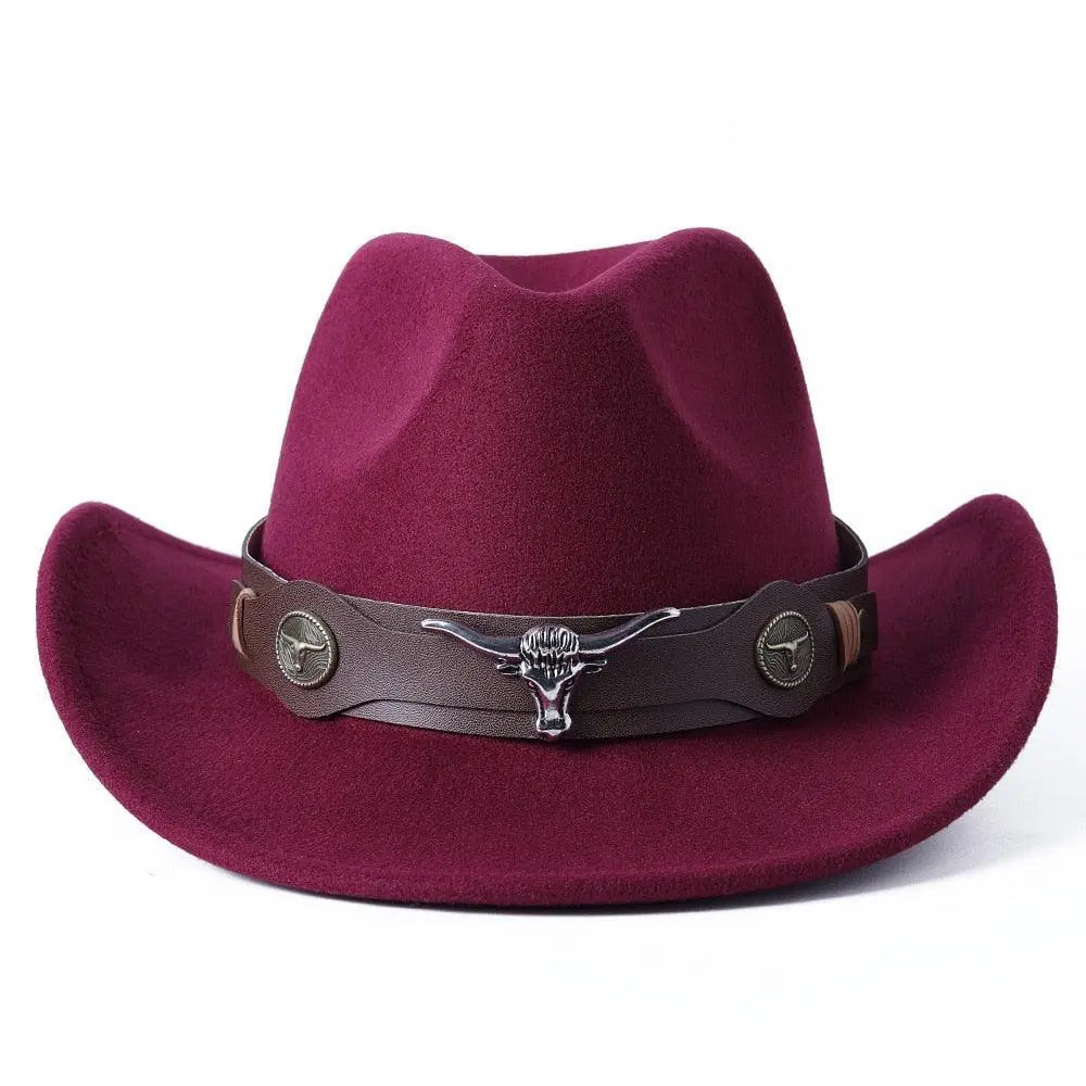 Cowboy hat monochrome felt Men and Women Carauana Store