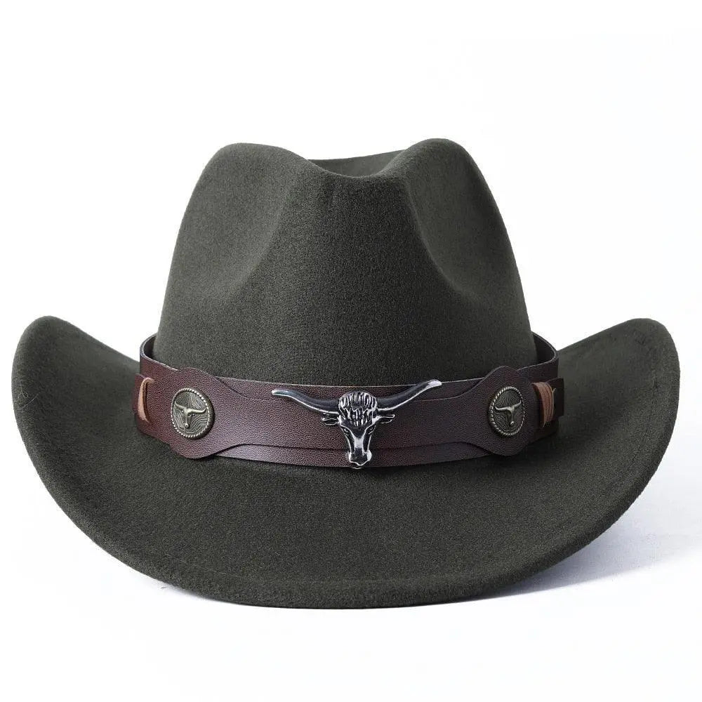 Cowboy hat monochrome felt Men and Women Carauana Store