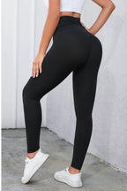Crisscross Detail Wide Waistband Leggings Carauana Store