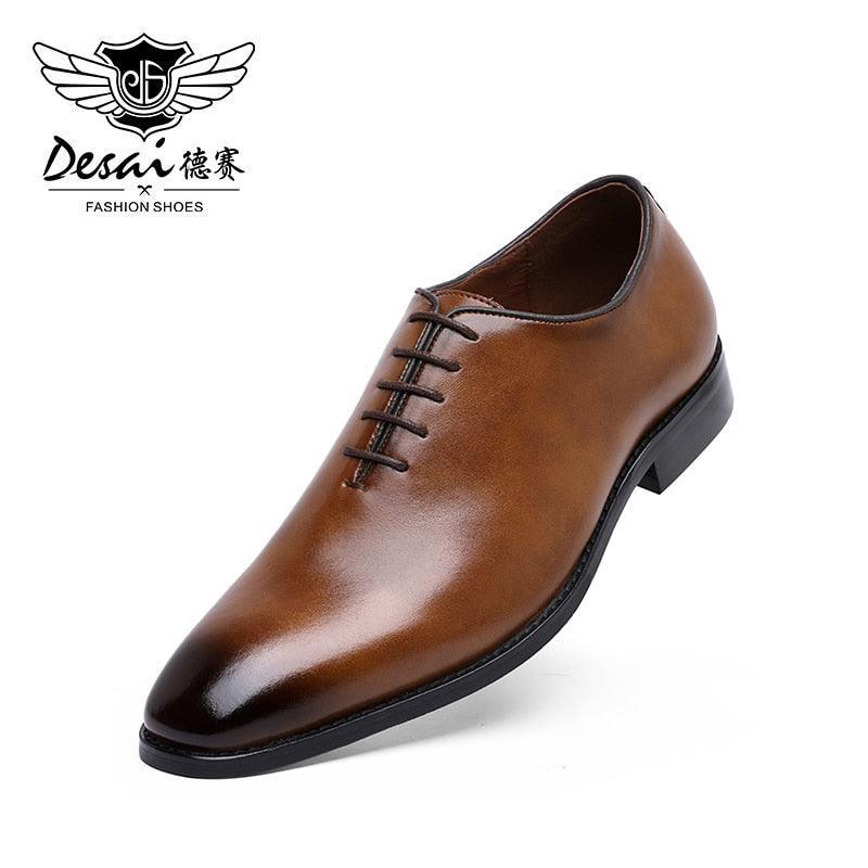DESAI Men Business Dress Soft Genuine Leather Fashion Mens Comfortable Oxford Shoes Carauana Store