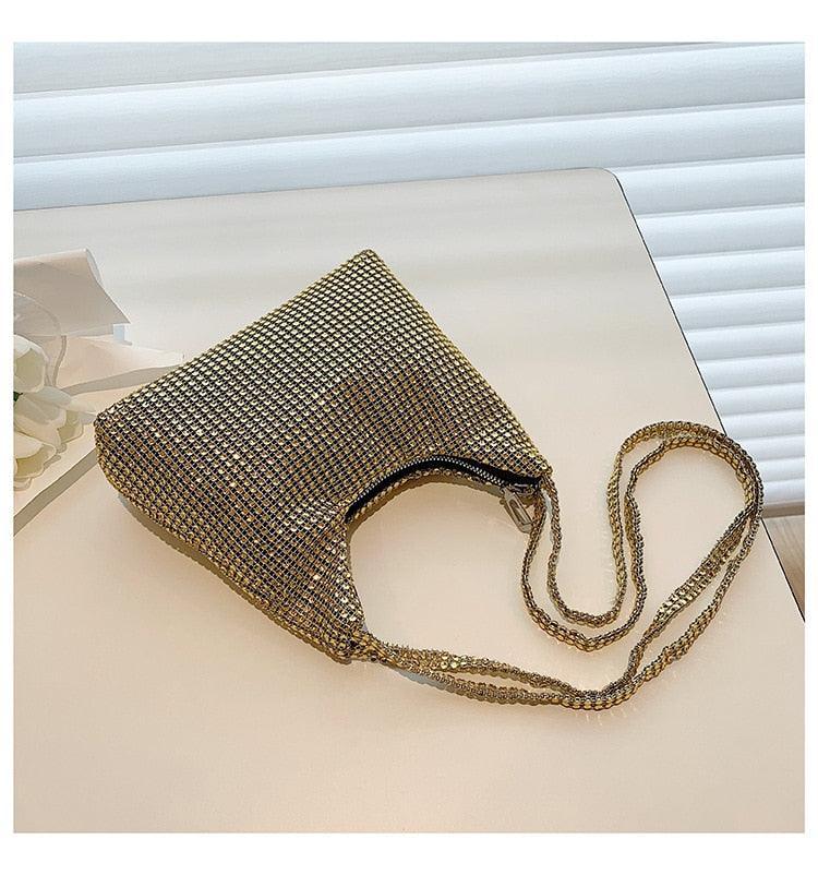 Fashion Rhinestone Shiny Handbag Evening Clutch Tote Bags