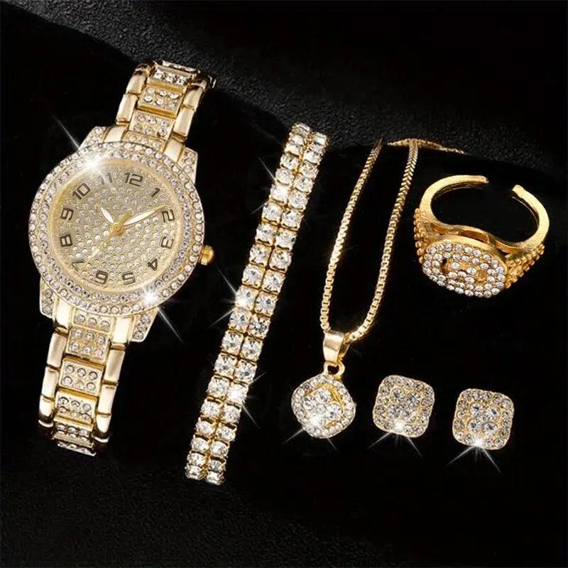 Fashion &amp; Casual Quartz Watch with Rhinestone Bracelet - Elegant Design Carauana Store