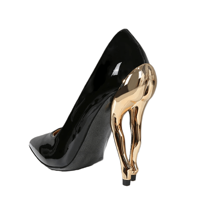 Fashionable Women's Strange Heels Pumps | Patent Leather