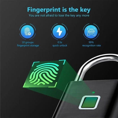 Fingerprint Lock Keyless Smart - Zinc Alloy Intelligent Safety Electronic Door Lock