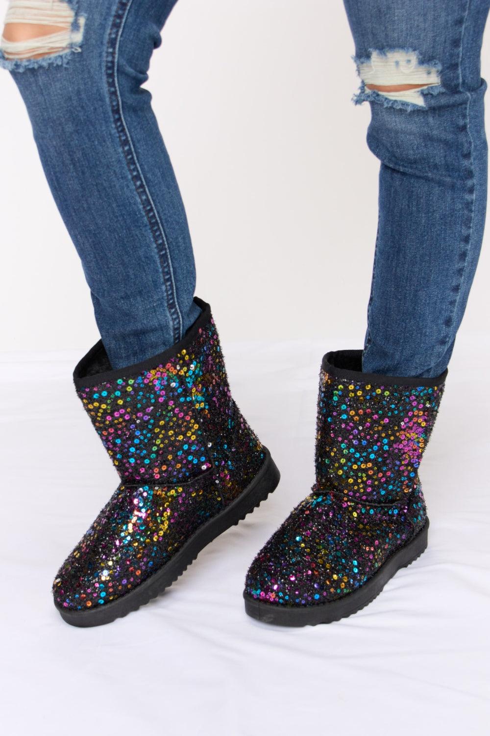 Forever Link Sequin Thermal Flat Boots