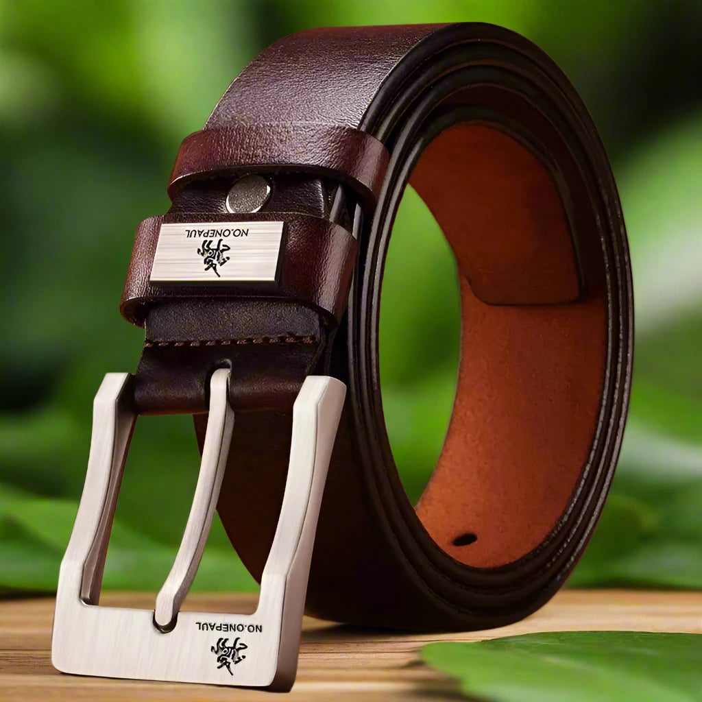 Genuine Leather For Men's High Quality Buckle