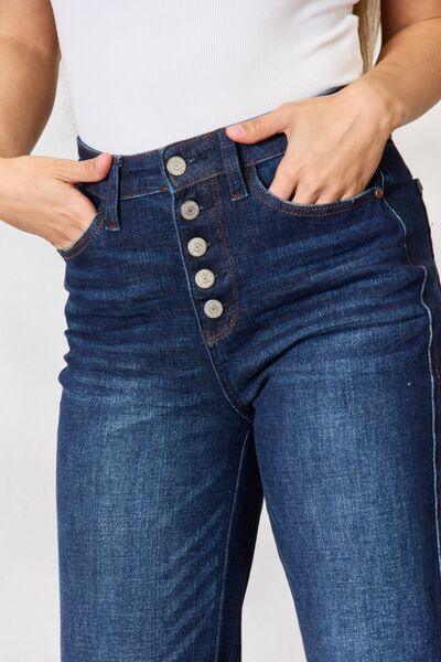 Judy Blue Full Size Button-Fly Straight Jeans