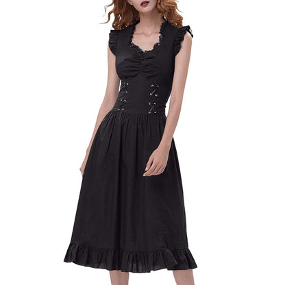 Maxi Dress Gothic Sleeveless elegant medieval life party