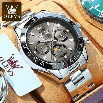 OLEVS Luxury Men's Chronograph Automatic Mechanical Wristwatch-Top Brand Watch