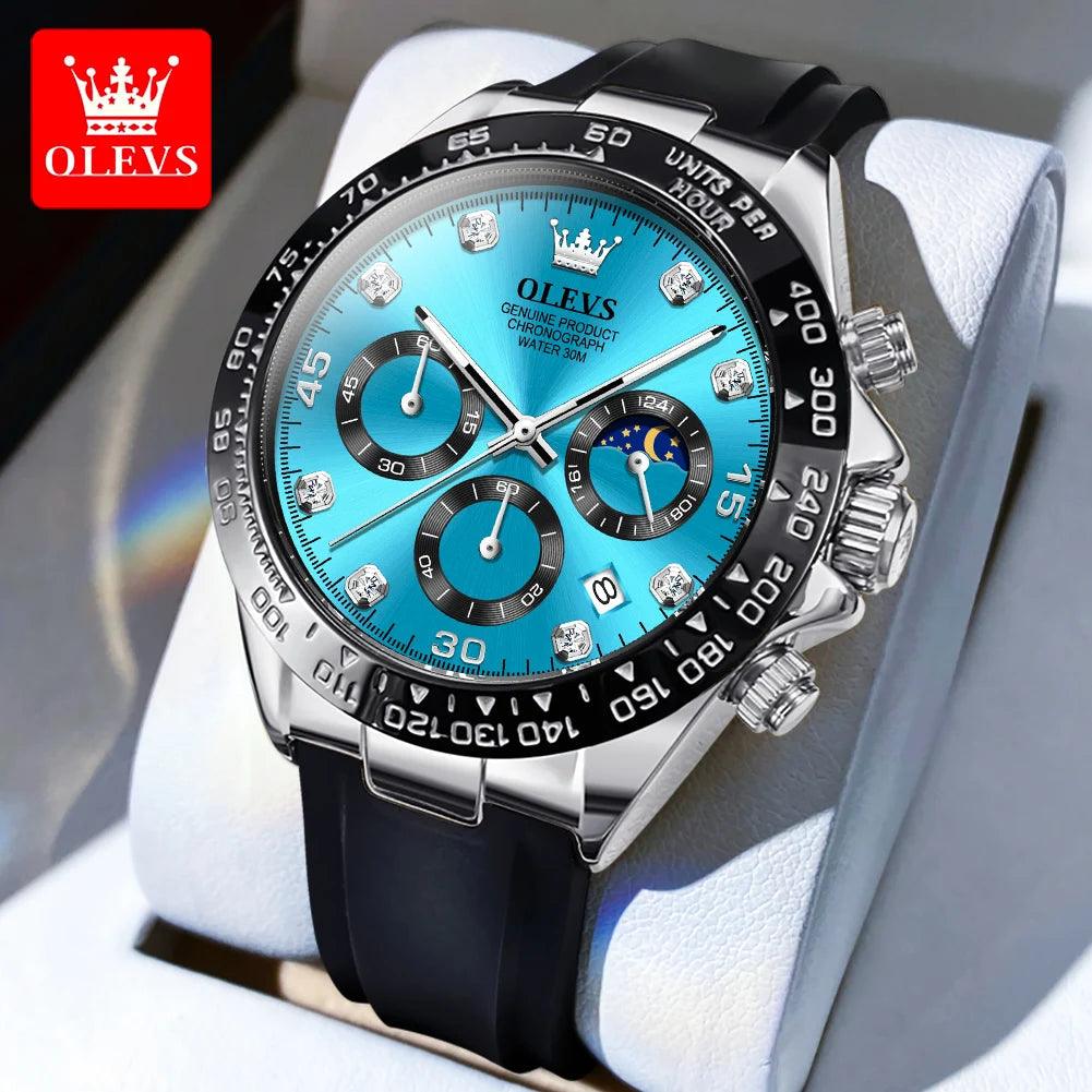 OLEVS Men's Quartz Watch sleek stainless steel