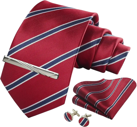Ensemble de cravates pour homme en jacquard rayé de qualité supérieure 👔 