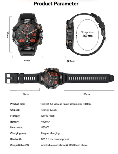 LEMFO Rugged Outdoor Sports Smart Watch: Beyond Boundaries - Carauana Store