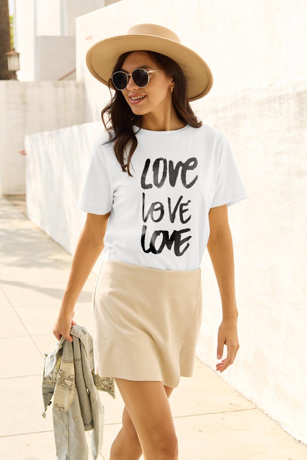 Simply Love Full Size LOVE Short Sleeve T-Shirt