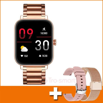 Trosmart Fusion: Where Fashion Meets Functionality in a Timeless Symphony|Smartwatch Golden For Android IOS Unisex