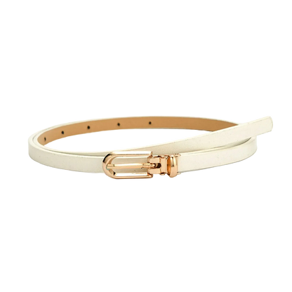 White belt with a gold buckle