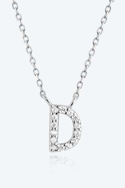 A To F Zircon 925 Sterling Silver Necklace