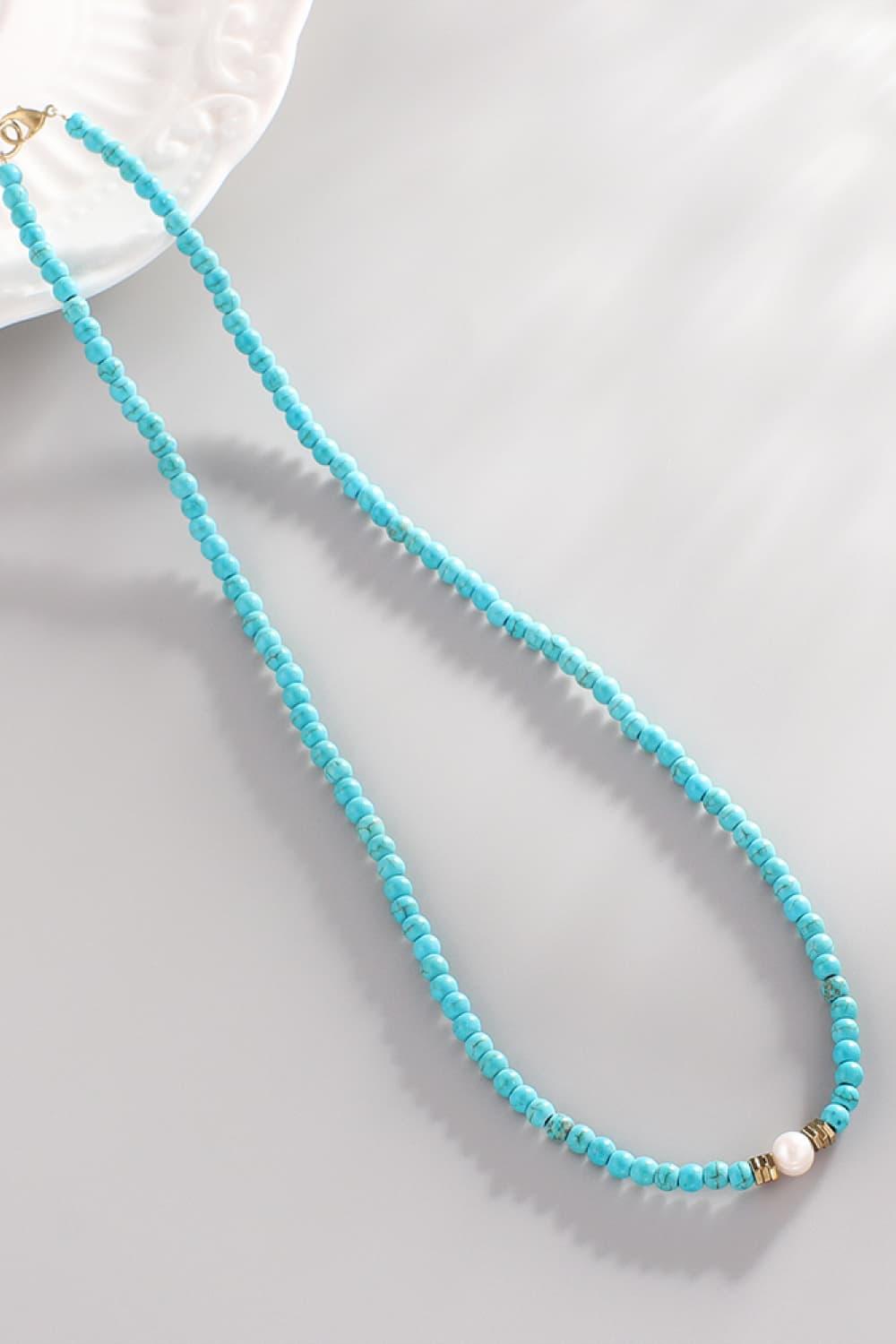 Turquoise & Pearl Necklace