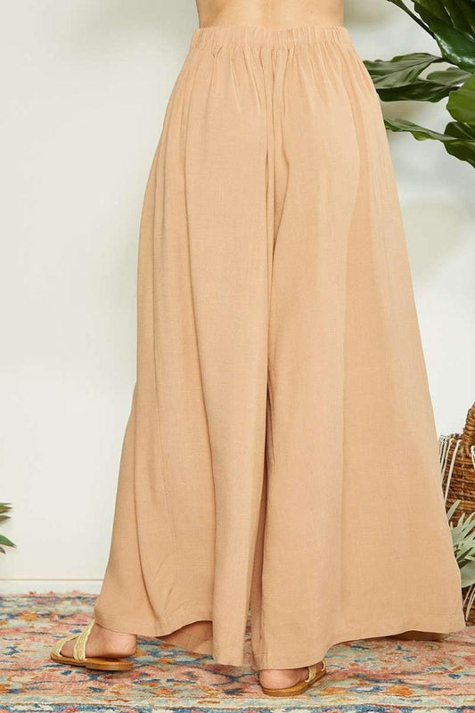 Mittoshop Wrap Pleating Detail Wide Leg Pants Carauana Store