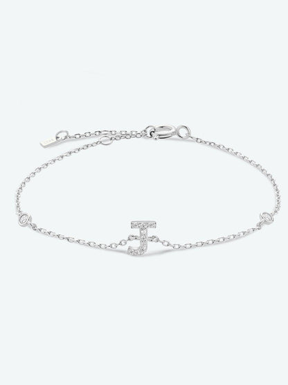 G To K Zircon 925 Sterling Silver Bracelet