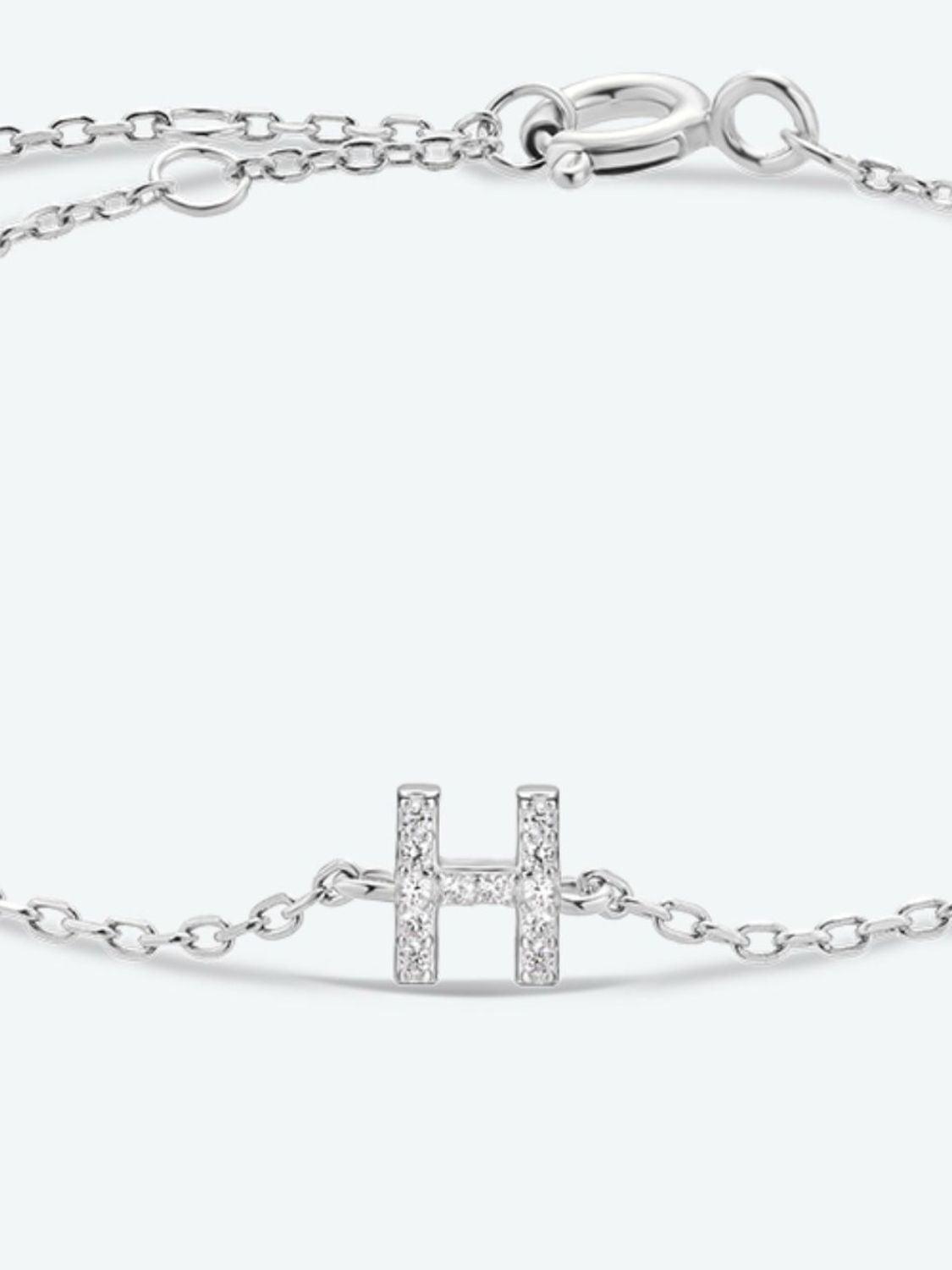 G To K Zircon 925 Sterling Silver Bracelet