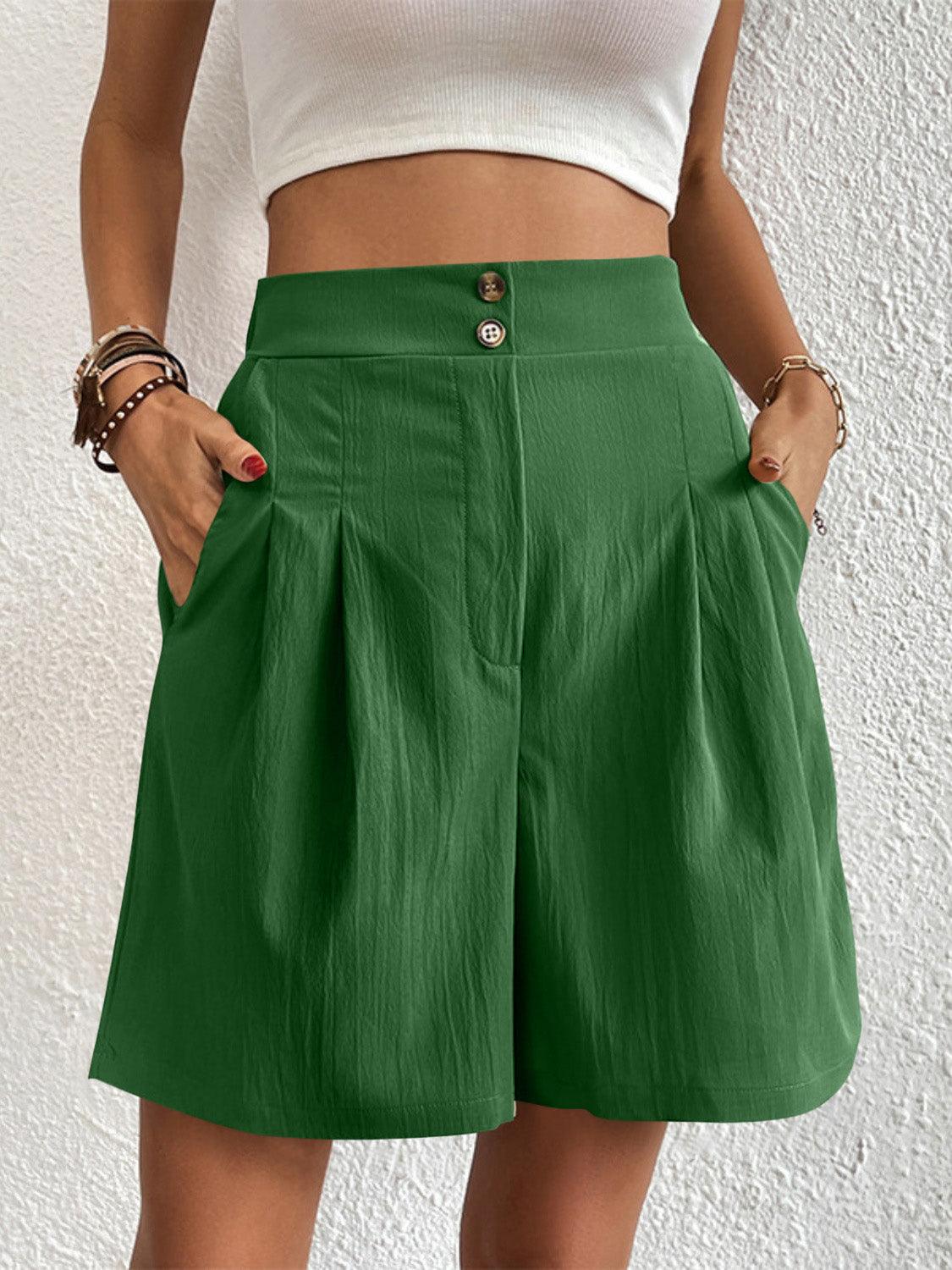 High Waist Shorts with Pockets