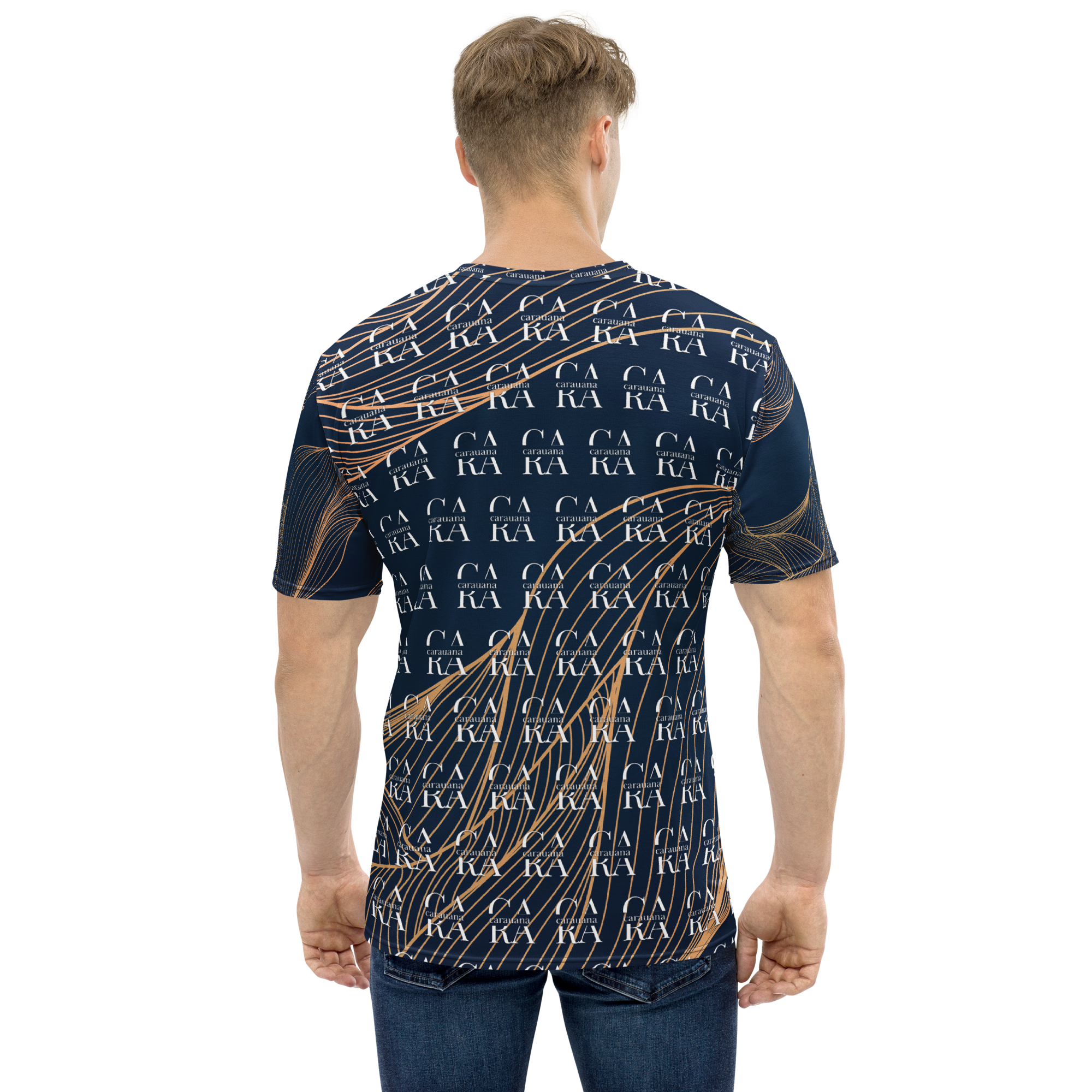 CaRaUaNa Men's t-shirt blue gold Carauana Store