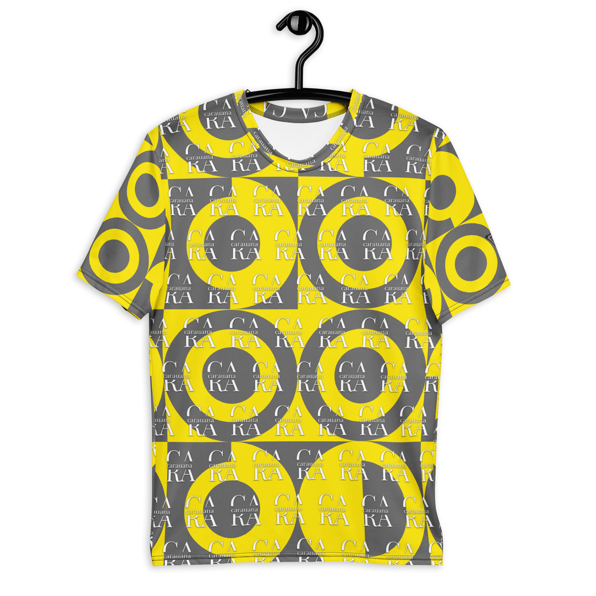 CaRaUaNa Men's t-shirt Grey Yellow Carauana Store