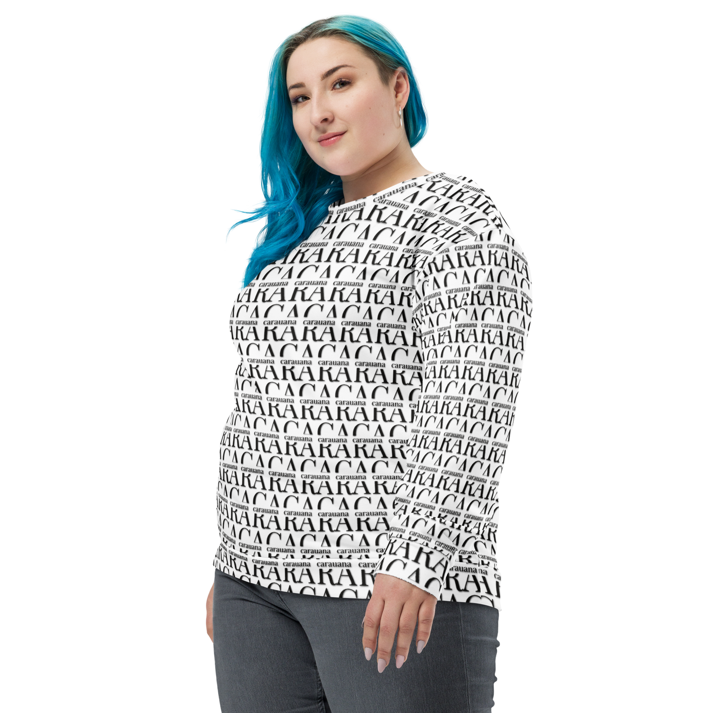 Premium Sweatshirt CaRaUaNa Unisex Black Logo
